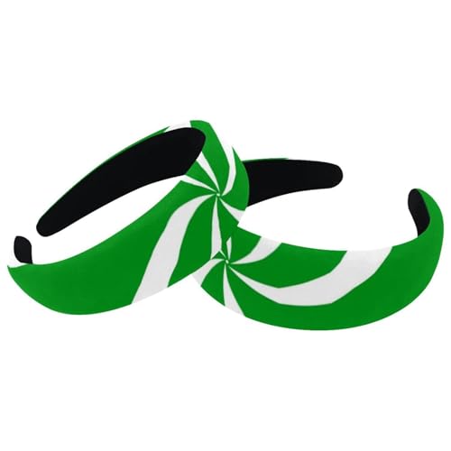 RODAILYCAY 2 Stück Stirnbänder für Frauen, Weihnachts-Stirnbänder im Vintage-Stil, rutschfest, dick gepolstert, Haarband, breite Haarwickel von RODAILYCAY