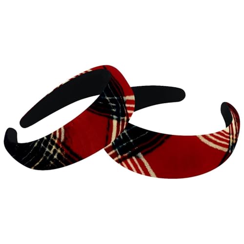 RODAILYCAY 2 Stück karierte gepolsterte dicke Stirnbänder Vintage dicke Haarbänder Samt breite Oberseite Turban für Mädchen Frauen Männer RODAILYCAY 2 Stück karierte gepolsterte dicke Stirnbänder Vintage dicke Haarbänder Samt breite Oberseite Turban für Mädchen Frauen Männer von RODAILYCAY