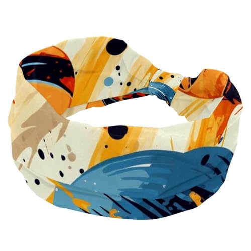 RODAILYCAY Basketball-Stirnband, rutschfest, Make-up-Stirnbänder für Damen, breite Oberseite, Turban-Haarband, geknotete Haarwickel von RODAILYCAY