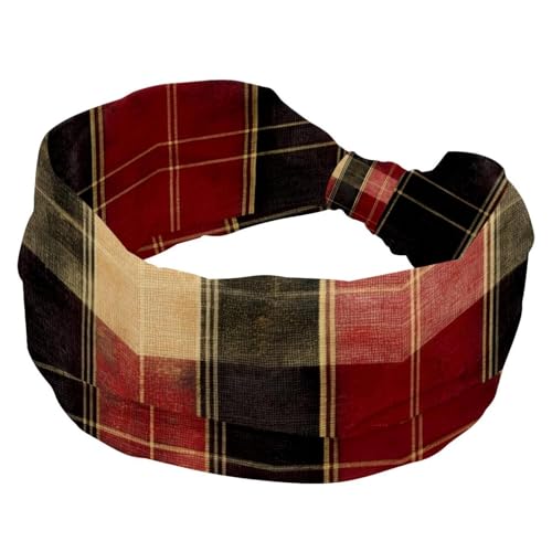 RODAILYCAY Cross Twist Breites Haarband, Stirnband für Mädchen und Frauen, kariert, weiches Turban-Stirnband, elastisches Yoga-Workout-Kopfstück, Haarwickel RODAILYCAY Cross Twist Breites Haarband, Stirnband für Mädchen und Frauen, kariert, weiches Turban-Stirnband, elastisches Yoga-Workout-Kopfstück, Haarwickel von RODAILYCAY
