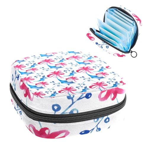 RODAILYCAY Damenbinden-Aufbewahrungsbeutel für Damen, große Kapazität, Menstruationspad-Tasche, niedliche Sonnenbrille, Kaktus-Topf, Cartoon-Kunst, Menstruationstaschen, Tampon-Sammelhalter, von RODAILYCAY