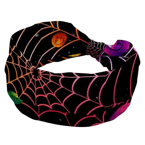 RODAILYCAY Dehnbare Stirnbänder für Damen, Yoga, Workout, Sport, Halloween, Web-Turban-Haarband, breites Haarband für Mädchen und Damen RODAILYCAY Dehnbare Stirnbänder für Damen, Yoga, Workout, Sport, Halloween, Web-Turban-Haarband, breites Haarband für Mädchen und Damen von RODAILYCAY