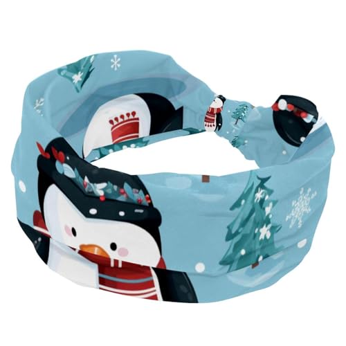 RODAILYCAY Modisches Stirnband, Stirnbänder für Frauen und Mädchen, Criss Twisted Haarband, Frohe Weihnachten, Schneemann, breiter Kopf, Haarschmuck von RODAILYCAY