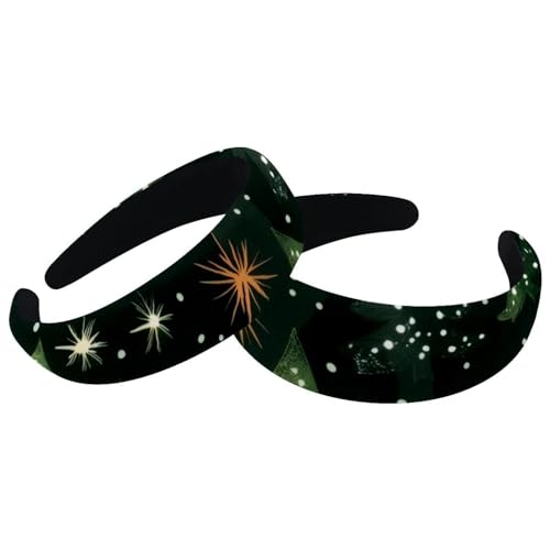 RODAILYCAY Stirnbänder Frauen Haar Stirnbänder 2 Stücke Breite Top Turban Samt Haarbänder Elastische Stirnband Schneeflocke Frohe Weihnachtsbaum Nette Mode Kopf Wrap, 2 Größe RODAILYCAY Stirnbänder Frauen Haar Stirnbänder 2 Stücke Breite Top Turban Samt Haarbänder Elastische Stirnband Schneeflocke Frohe Weihnachtsbaum Nette Mode Kopf Wrap, 2 Größe von RODAILYCAY
