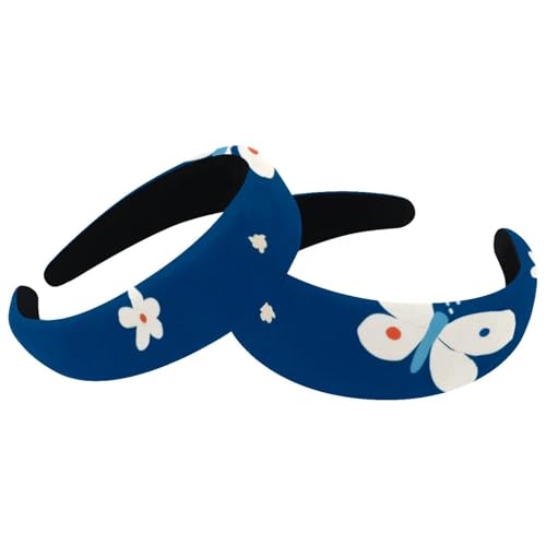 RODAILYCAY Stirnbänder für Damen, Schmetterlinge, nahtloses Muster, rutschfest, Make-up-Stirnband, breite Oberseite, Turban-Haarbänder für die Dusche, 2 Stück RODAILYCAY Stirnbänder für Damen, Schmetterlinge, nahtloses Muster, rutschfest, Make-up-Stirnband, breite Oberseite, Turban-Haarbänder für die Dusche, 2 Stück von RODAILYCAY