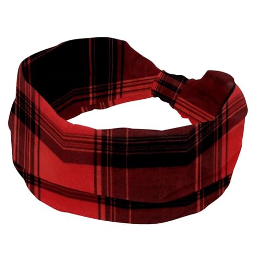 RODAILYCAY Stirnbänder für Damen und Damen, kariert, rutschfest, Make-up-Stirnband, breites Turban-Haarband, geknotetes Haarband von RODAILYCAY