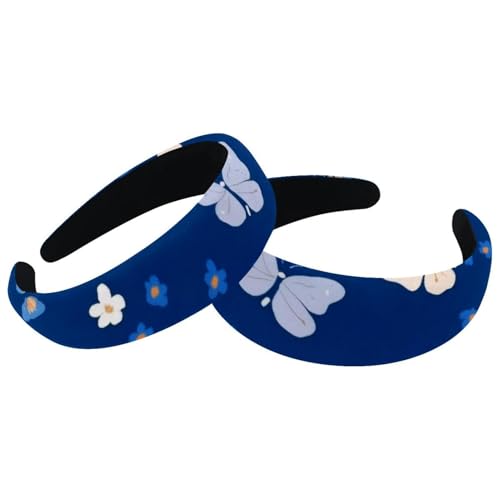 RODAILYCAY Stirnband für Frauen, Schmetterlinge, nahtloses Muster, rutschfeste Haarbänder, niedliche Haar-Stirnbänder, dickes Haar, breite Oberseite, Haarschmuck, 2 Stück RODAILYCAY Stirnband für Frauen, Schmetterlinge, nahtloses Muster, rutschfeste Haarbänder, niedliche Haar-Stirnbänder, dickes Haar, breite Oberseite, Haarschmuck, 2 Stück von RODAILYCAY