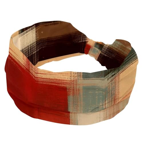 RODAILYCAY Stirnband für Mädchen und Frauen, kariertes Muster, Kreuz, gedreht, breites Haarband, weiches Turban-Stirnband, elastisch, Yoga, Workout, Kopfbedeckung RODAILYCAY Stirnband für Mädchen und Frauen, kariertes Muster, Kreuz, gedreht, breites Haarband, weiches Turban-Stirnband, elastisch, Yoga, Workout, Kopfbedeckung von RODAILYCAY