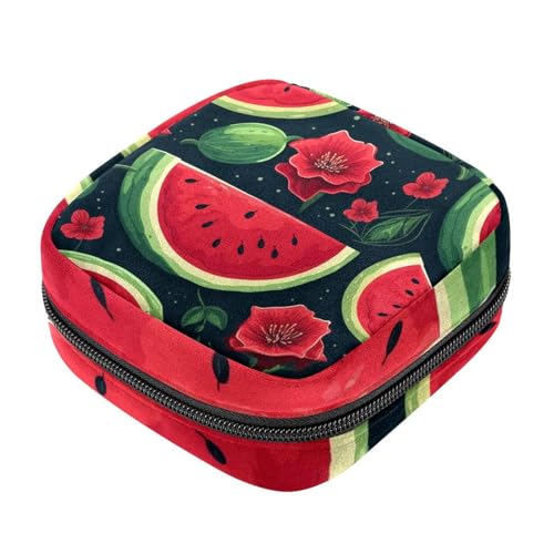 Reißverschluss Damenbinde Tasche, weiche Menstruationspad-Tasche, Wassermelon-1771 Aufbewahrungstasche für Damenbinden, Tamponhalter-Pad, Geldbörse von RODAILYCAY