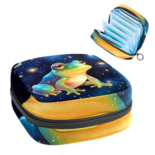 Reißverschluss Damenbinden Tasche Soft Menstruationspad Beutel Sternenhimmel Frog-583 Aufbewahrungstasche für Damenbinden Tamponhalter Pad Geldbörse von RODAILYCAY