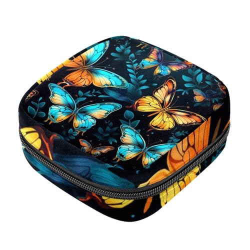 Reißverschluss Damenbinden Tasche Soft Menstruationspad Pouch Butterfly-715 Aufbewahrungstasche für Damenbinden Tamponhalter Pad Geldbörse von RODAILYCAY