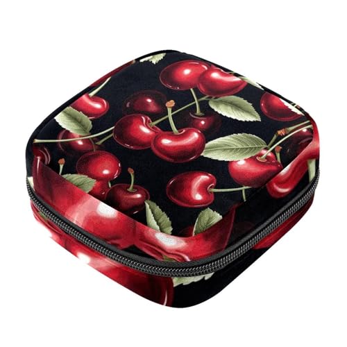 Reißverschluss Damenbinden Tasche Soft Menstruationspad Pouch Cherry-836 Aufbewahrungstasche für Damenbinden Tamponhalter Pad Geldbörse von RODAILYCAY