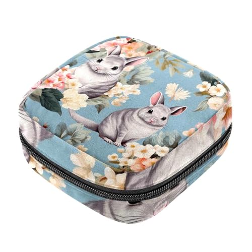 Reißverschluss Damenbinden Tasche Soft Menstruationspad Pouch Chinchilla-2123 Aufbewahrungstasche für Damenbinden Tamponhalter Pad Geldbörse von RODAILYCAY