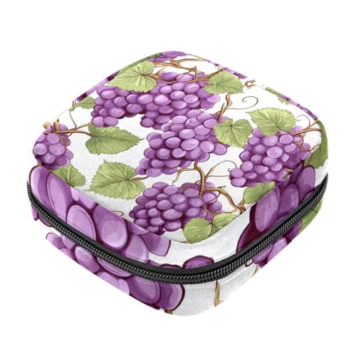 Reißverschluss Damenbinden Tasche Soft Menstruationspad Pouch Grape-1562 Aufbewahrungstasche für Damenbinden Tamponhalter Pad Geldbörse von RODAILYCAY