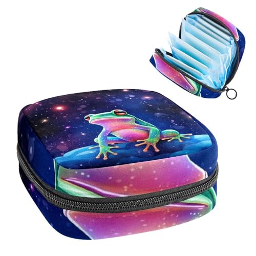Reißverschluss Damenbinden Tasche Soft Menstruationspad Pouch Sternenhimmel Frog-649 Aufbewahrungstasche für Damenbinden Tamponhalter Pad Geldbörse von RODAILYCAY