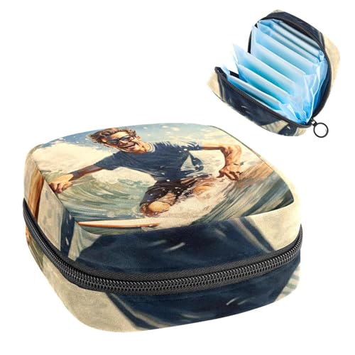 Reißverschluss Damenbinden Tasche Weiche Menstruationspad Beutel Surfen im Sommer 1166 Aufbewahrungstasche für Damenbinden Tamponhalter Pad Geldbörse von RODAILYCAY