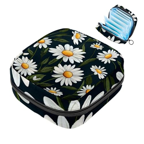 Reißverschluss Damenbinden Tasche Weiche Menstruationspads Beutel Daisy-473 Aufbewahrungstasche für Damenbinden Tamponhalter Pad Geldbörse von RODAILYCAY