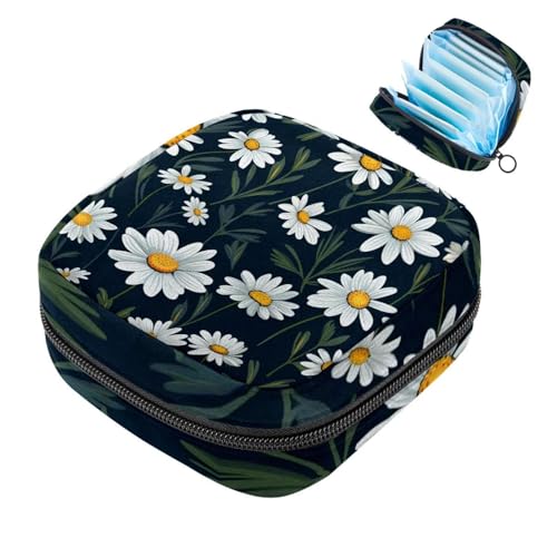 Reißverschluss Damenbinden Tasche Weiche Menstruationspads Beutel Daisy-594 Aufbewahrungstasche für Damenbinden Tamponhalter Pad Geldbörse von RODAILYCAY