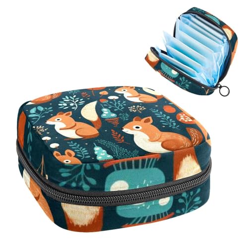 Reißverschluss Damenbinden Tasche Weiche Menstruationspads Beutel Eichhörnchen-902 Aufbewahrungstasche für Damenbinden Tamponhalter Pad Geldbörse von RODAILYCAY