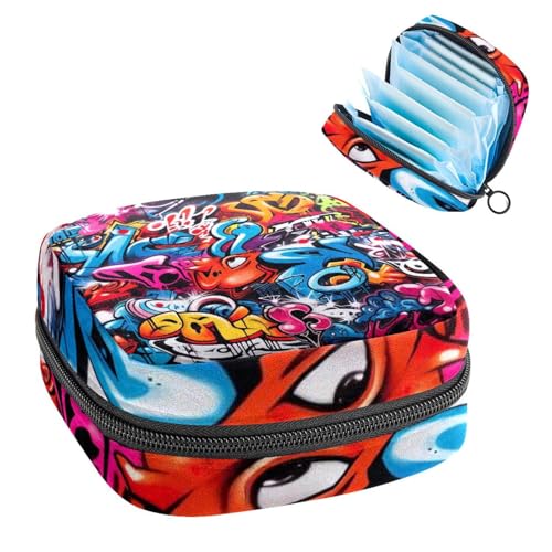 Reißverschluss Damenbinden Tasche Weiche Menstruationspads Beutel Graffiti-594 Aufbewahrungstasche für Damenbinden Tamponhalter Pad Geldbörse von RODAILYCAY