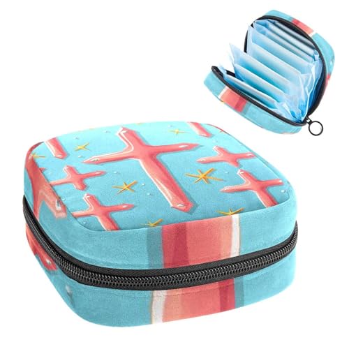 Reißverschluss Damenbinden Tasche Weiche Menstruationspads Beutel Ostern Kreuz 308 Aufbewahrungstasche für Damenbinden Tamponhalter Pad Geldbörse von RODAILYCAY