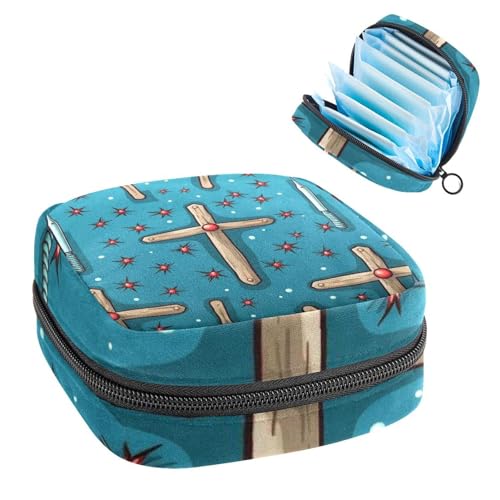 Reißverschluss Damenbinden Tasche Weiche Menstruationspads Beutel Ostern Kreuz 363 Aufbewahrungstasche für Damenbinden Tamponhalter Pad Geldbörse von RODAILYCAY