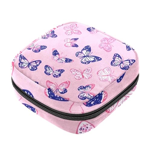 Schulbeutel für die erste Periode, Schmetterlings-Damenbinden-Aufbewahrungstasche, Reißverschluss, Menstruationstassenbeutel, Tamponbeutel für Damen von RODAILYCAY