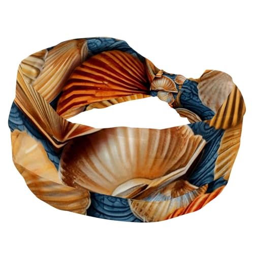 Shell Fashion Stirnband Stirnbänder für Frauen Mädchen Criss Twisted Haarband Breiter Kopf Wrap Haarschmuck von RODAILYCAY
