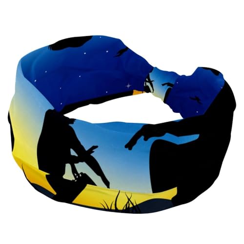 Spielen Djembe Silhouette Elastische Stirnbänder für Frauen Breites Haarband Rutschfestes Stirnband Schweißband Yoga Stirnband für Workout Sport Gym Laufen Fitness Spielen Djembe Silhouette Elastische Stirnbänder für Frauen Breites Haarband Rutschfestes Stirnband Schweißband Yoga Stirnband für Workout Sport Gym Laufen Fitness von RODAILYCAY
