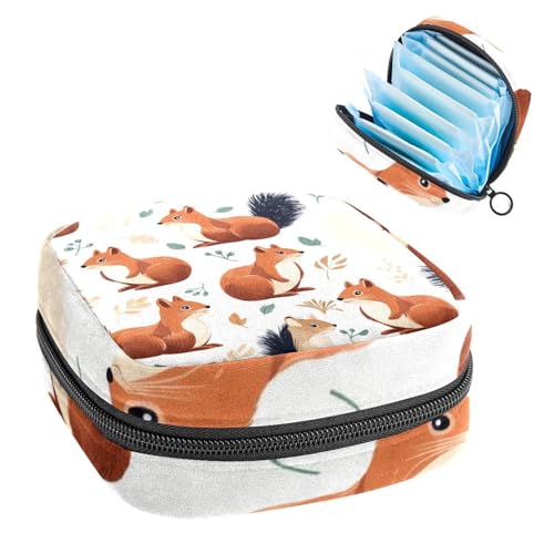 Squirrel-931 Erste Periode Kit für Mädchen, Tampon-Slipeinlagen, Menstruations-Geldbörse, Stilleinlagen-Halter mit Reißverschluss, hygienischer Serviettenbeutel-Organizer von RODAILYCAY