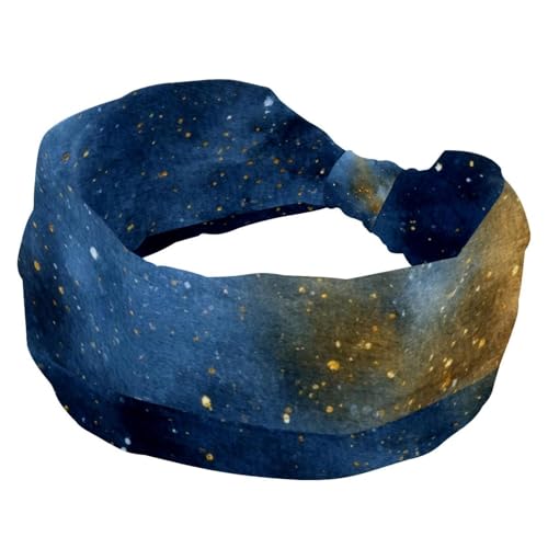 Starry Night Sky Soft Wide Headband Women Headbands Non Slip Hairbands Elastic Hair Band Twisted Knot Turban Headwrap von RODAILYCAY