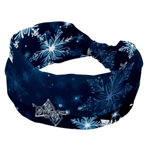 Stirnbänder für Damen, Frohe Weihnachten, Schneeflocke, gedreht, gedreht, elastisch, weich, rutschfest, für Workout, Yoga, modisches Haarzubehör von RODAILYCAY