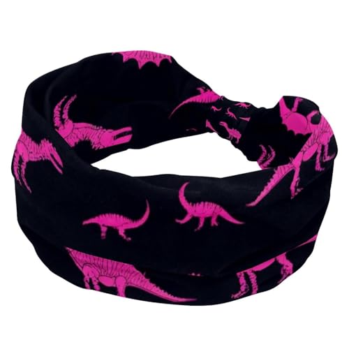 Stirnbänder für Damen, Workout, weiche Turban-Stirnbänder, modisch, breite Haarbänder, Dinosaurier, rutschfest, dehnbar von RODAILYCAY