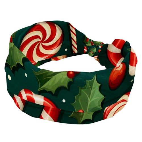 Stirnbänder für Frauen, Frohe Weihnachten, gedrehte Kreuz-Stirnbänder, elastische Haarbänder, weich, rutschfest, für Workout, Yoga, modisches Haarzubehör von RODAILYCAY