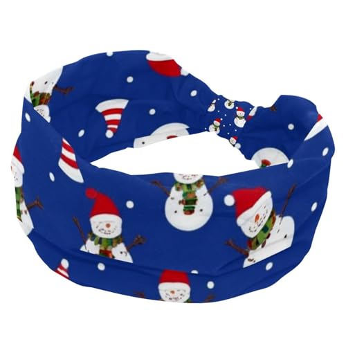 Stirnbänder für Frauen und Mädchen, Weihnachts-Schneemann, elastisches Haarband, rutschfestes breites Stirnband, verdrehter Kopf, Haarschmuck von RODAILYCAY