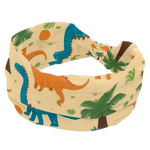 Stretch-Sport-Stirnband für Damen, weiches Stirnband, Dinosaurier, rutschfestes Haarband, Haar-Accessoires, geknotete Haarbänder von RODAILYCAY