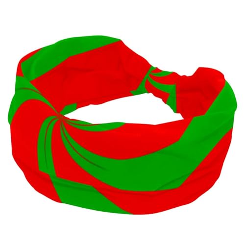 Swirl Weihnachts-Stirnbänder für Damen, Workout, weiche Turban-Stirnbänder, modische breite Haarbänder, rutschfest, dehnbar, Grün und Rot von RODAILYCAY