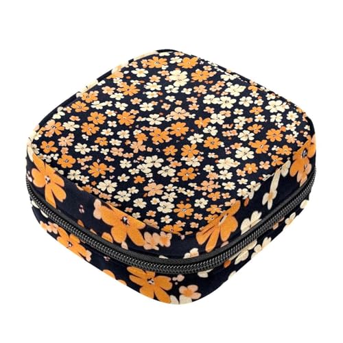 Tampon-Slipeinlagen, Menstruations-Geldbörse, Stillunterlagen-Halter mit Reißverschluss, buntes Ditsy-Blumenmuster, Hygiene-Servietten-Organizer von RODAILYCAY