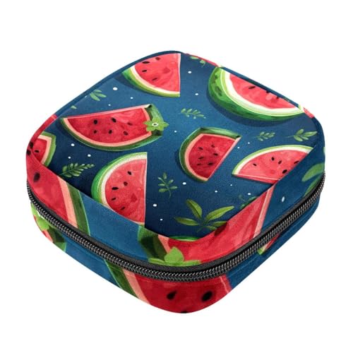Watermelon-1756 Erste Periode Kit für Mädchen, Tampon-Slipeinlagen, Menstruations-Geldbörse, Stilleinlagen-Halter mit Reißverschluss, hygienischer Serviettenbeutel-Organizer von RODAILYCAY