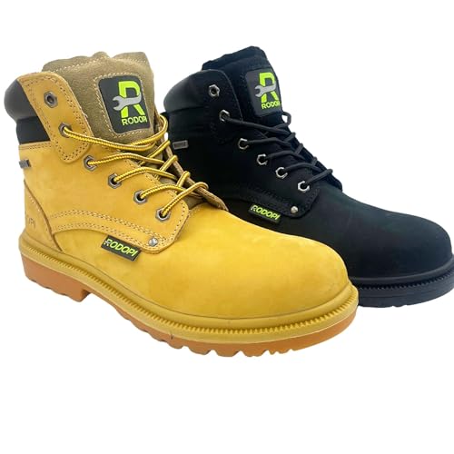RODOPI Airgee-Ranger S3 SRC Arbeitsschuhe für Herren und Damen Wildleder Gr.38-47 Sicherheitsschuhe durchtrittsicher EN ISO 20345:2011 rutschfeste Stahlkappenschuhe von RODOPI