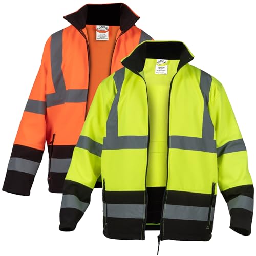 RODOPI SUNRISE-Reflex Softshell Arbeitsjacke Herren und Damen Gr.S-XXXL Reflektor Softshelljacke wasserdicht EN ISO 20471:2013 & EN ISO 13688:2013 Warnschutzjacke von RODOPI