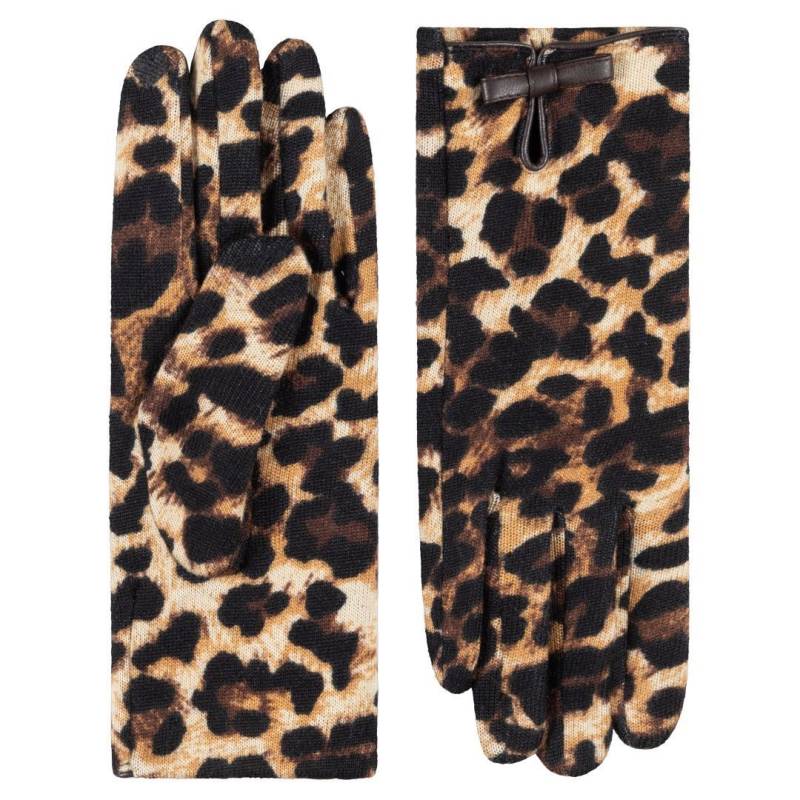 ROECKL - D. Handschuh Leo & Bow Coffee braun/beige - Gr. - 7 1/2 von ROECKL