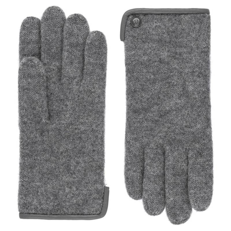 ROECKL - FELTED WOOL Damen Handschuh Walk Felted Wool Flanell Grau - Gr. - 6 von ROECKL