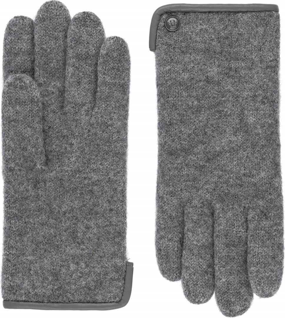 ROECKL - FELTED WOOL Damen Handschuh Walk Felted Wool Flanell Grau - Gr. - 7 von ROECKL