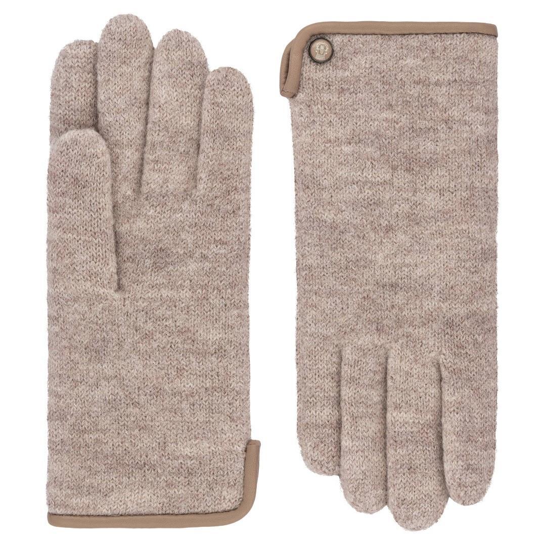 ROECKL - FELTED WOOL Damen Handschuh Walk Felted Wool Mink Beige - Gr. - 6 von ROECKL