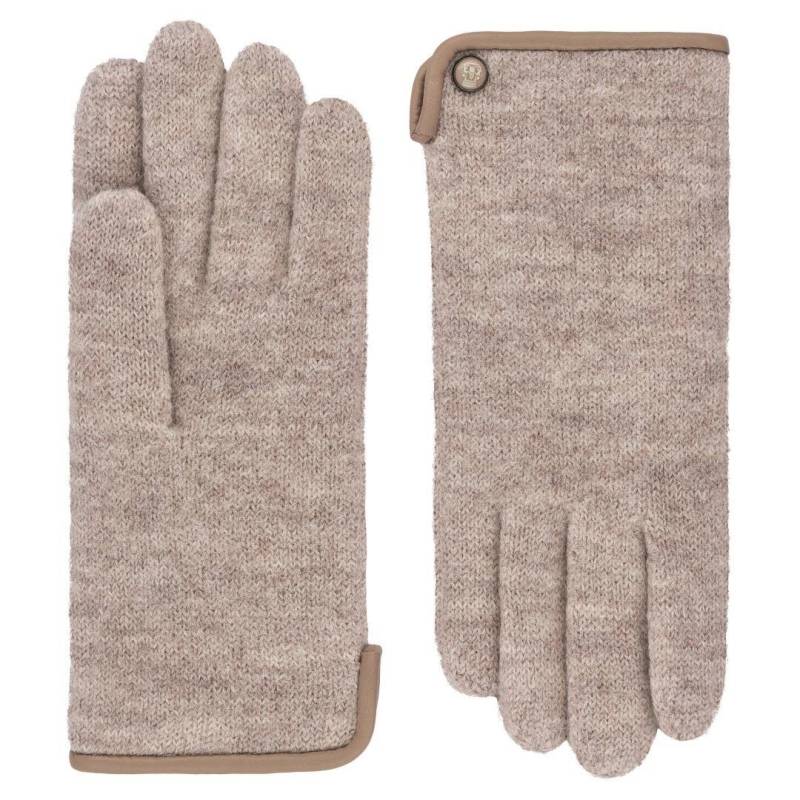 ROECKL - FELTED WOOL Damen Handschuh Walk Felted Wool Mink Beige - Gr. - 6 von ROECKL