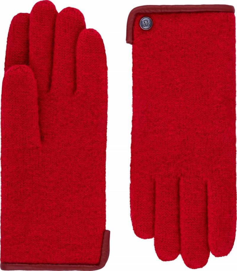 ROECKL - FELTED WOOL Damen Handschuh Walk Felted Wool Red Rot - Gr. - 8 von ROECKL