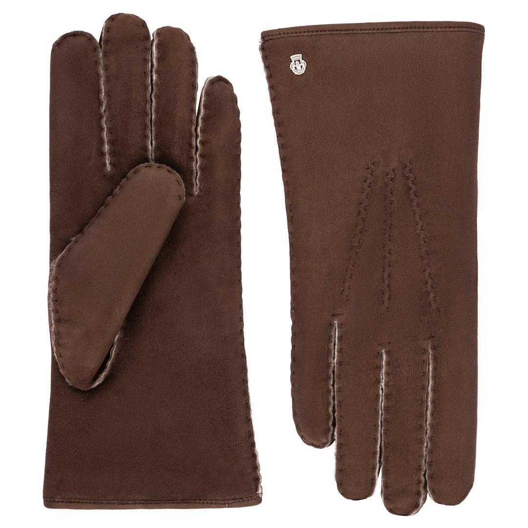 ROECKL - LAMM CURLY Damen Handschuh Lammy Aspen Coffee Kaffee - Gr. - 7 von ROECKL