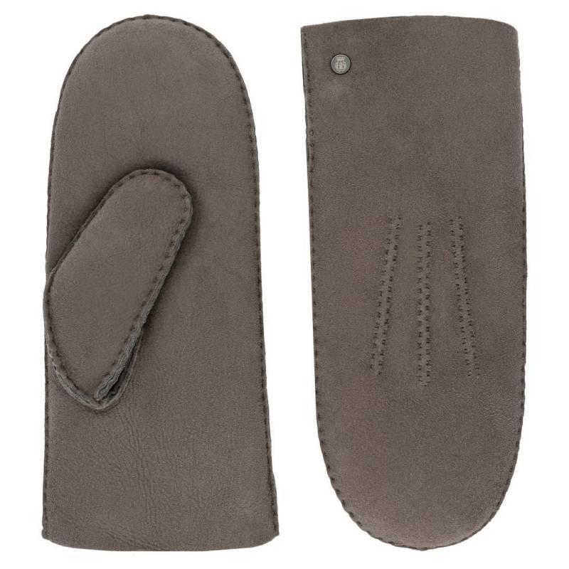 ROECKL - LAMM CURLY Handschuhe Oslo Klassic Lamswol Stone Grau - Gr. - 8 von ROECKL