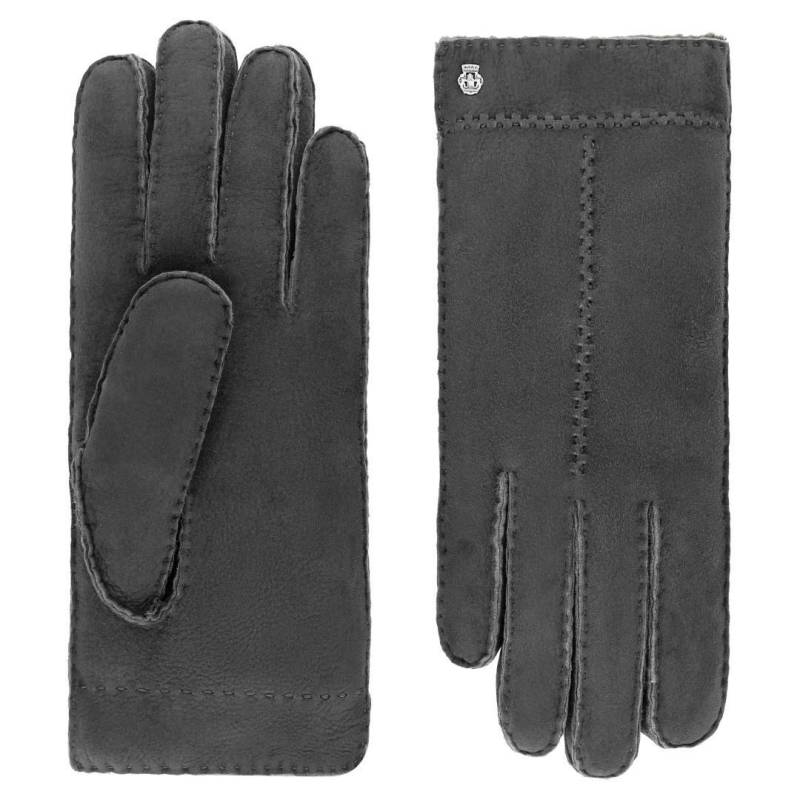 ROECKL - LAMMFELL Damen Handschuh D.lammie Langhr Malmoe Street Grau - Gr. - 7 von ROECKL